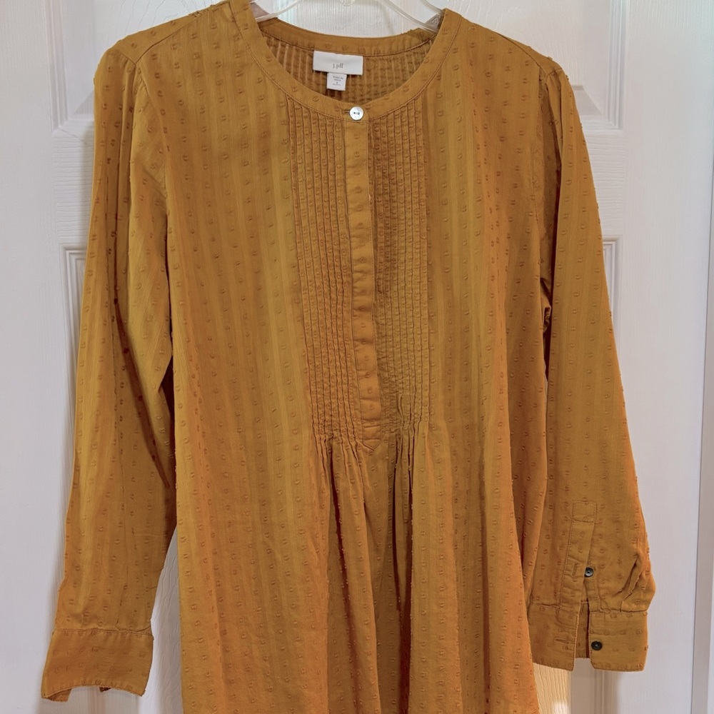 J. Jill Pumpkin Textured Blouse